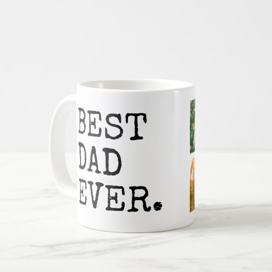 最高のパパEver 4 Photo Collage コーヒーマグカップ (正面左)