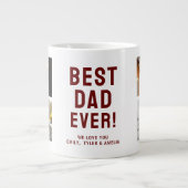 最高のパパEver 4 Photo Collage ジャンボコーヒーマグカップ (正面)