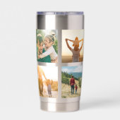 最高のパパEver 4 Photo Collage 保温保冷タンブラー (背面)