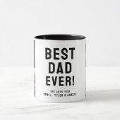 最高のパパEver 4 Photo Collage Black マグカップ (中央)