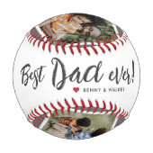 最高のパパEver 4 Photo Collage Fanthers Day 野球ボール (正面)