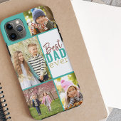 最高のパパEver 4 Photo Rust Brown andティール（緑がかった色） Case-Mate iPhoneケース