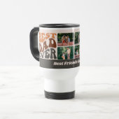 最高のパパEver 4 Photo with Groovyレトロタイポグラフィ トラベルマグ (正面左)