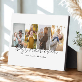 最高のパパEver 4 Photosコラージュカスタム フォトプラーク