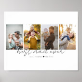 最高のパパEver 4 Photosコラージュカスタム ポスター (正面)