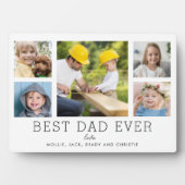 最高のパパEver 5-Photoファミリーコラージュシンプルカスタム フォトプラーク (正面)