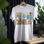 最高のパパEver 5 Photo Collage Tシャツ<br><div class="desc">今まカスタムでのパパの写真のtシャ最高のツ!この写真テンプレートは、あなたの家族の写真の5つを追加するお気に入りのために設定され、「今まで最高ののパパ」の文言を構成する。父パーソナライズされたの日や誕生日や単に彼がパパだからあなたのパパのための有用なギフト最高の!</div>