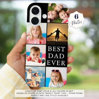 最高のパパEVER 6 Photo Collage iPhone 16ケース