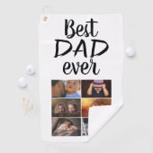 最高のパパEver 6 Photo Collage Family Photo ゴルフタオル (インサイチュ)