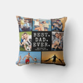 最高のパパEVER 7 Photo Collageカラー クッション (正面)