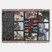 最高のパパEver 7 Photo Collage スローブランケット (正面)