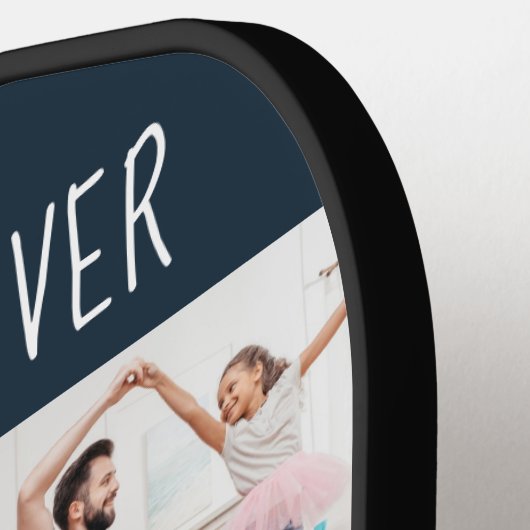 最高のパパEver 9フォトスクリプト名カスタム色 ピックルボールラケット (左詳細)