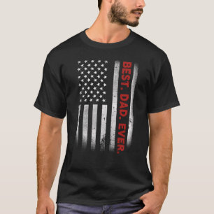 最高のパパEVER AMERICAN FLAG FATHER's Day 1 Tシャツ