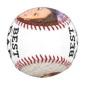 最高のパパEver Arrowsカスタム写真パーソナライズされたPhoto 野球ボール (裏面)