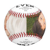 最高のパパEver Arrowsカスタム写真パーソナライズされたPhoto 野球ボール (正面)