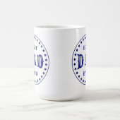 最高のパパEver Badgeロゴデザイン コーヒーマグカップ (中央)