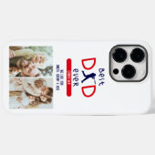 最高のパパEver Baseball Family Photos Father Day Case-Mate iPhoneケース (裏面 (横))
