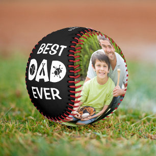 最高のパパEver Baseball Photo Name カスタム Made 野球ボール