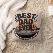 最高のパパEver BBQデザイン – キングオブザグリル クッション (ブランケット)