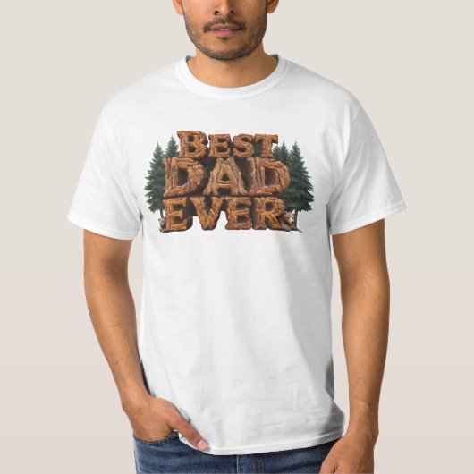 *~* 最高のパパEVER BEAR Father's Day 素朴 AP86 Tシャツ (正面)