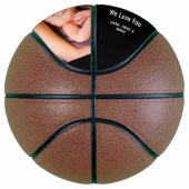 最高のパパEver Black 2写真モダン名スクリプト バスケットボール (右)