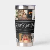 最高のパパEver Black Photo Collage 保温保冷タンブラー (左面)