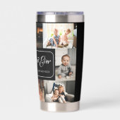 最高のパパEver Black Photo Collage 保温保冷タンブラー (背面)