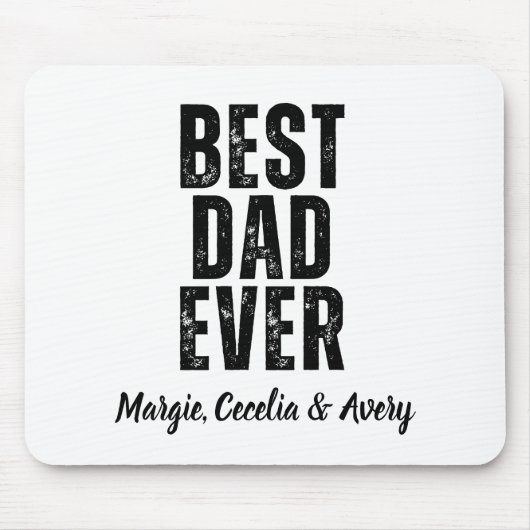 最高のパパEver Black Script パーソナライズされた Name Gift マウスパッド (正面)