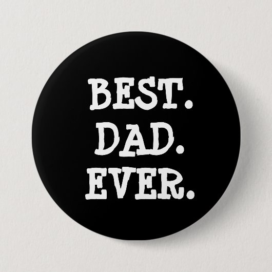 最高のパパEver Blueボタン 缶バッジ (正面)
