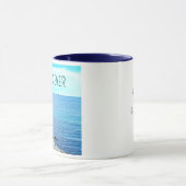 最高のパパEver Blue海写真Azure Sky マグカップ (中央)