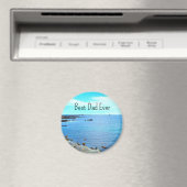 最高のパパEver Blue海写真Azure Sky マグネット (インサイチュ (食洗機))