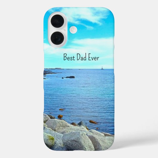 最高のパパEver Blue海写真Azure Sky Case-Mate iPhoneケース (裏面)