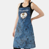 最高のパパEver, Blue無地の color Photo rusted metal エプロン (インサイチュ)