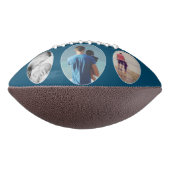 最高のパパEver Blue Father 3フォトコラージュ アメリカンフットボール (回転90)