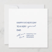 最高のパパEver Blue Photo Collage Greetings Card カード (裏面)