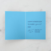 最高のパパEver Blue Photo Collage Greetings Card カード (内部)