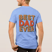 最高のパパEver Blue Tri-Blend Tシャツ (裏面)
