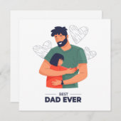最高のパパEver Card - Faters Day Card シーズンカード (正面/裏面)