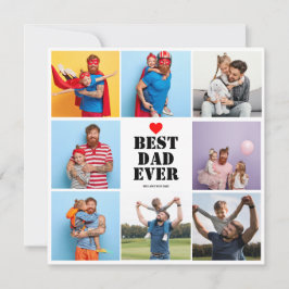 最高のパパEver Card Photo Collage Father's day Gift