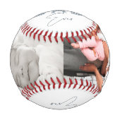 最高のパパEver Dusty Blue Plaid Faters Day写真 野球ボール (正面)