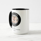 最高のパパEver Family写真おもしろいモダンテンプレート マグカップ (正面左)