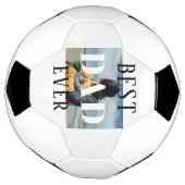 最高のパパEver Family Kids Father写真 サッカーボール (回転)