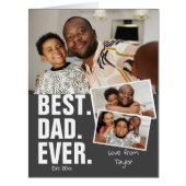 最高のパパEVER FATERSデイカパーソナライズされたード (正面)