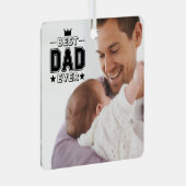 最高のパパEver Faters Dayの写真カスタム写真 メタルオーナメント (正面右)