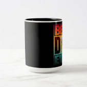 最高のパパEVER FATERS DAYパーソナライズされた写真 ツートーンマグカップ (中央)