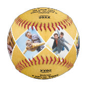 最高のパパEver Faters Dayフォトコラージュゴールデン 野球ボール (正面)