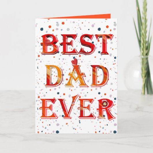 最高のパパEver Faters Day書道家族の写真 カード (正面)