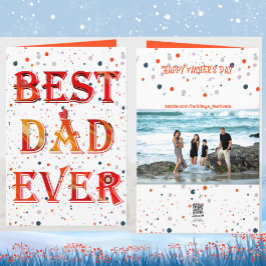 最高のパパEver Faters Day書道家族の写真 カード