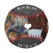 最高のパパEver Faters Day 2写真keepsake Baseba 野球ボール (正面)