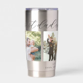 最高のパパEver Faters Day 4 Photo Collage 保温保冷タンブラー (正面)